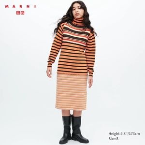 Uniqlo New w/Tags Brown Merino Blend Sleeveless Knitted Dress (MARNI), Small